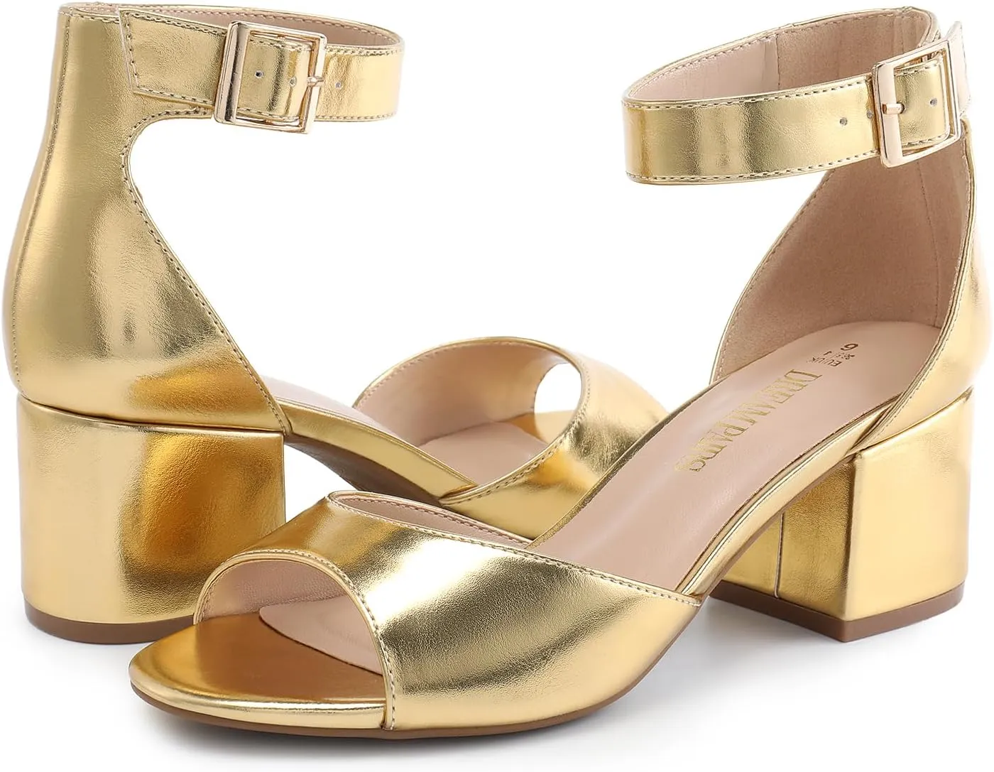 Womens Heel Ssandals, Chunkle Fashion Low Heel Pump Ankle tavern playwright Strap Dress Sandal DREAM PAIRS 