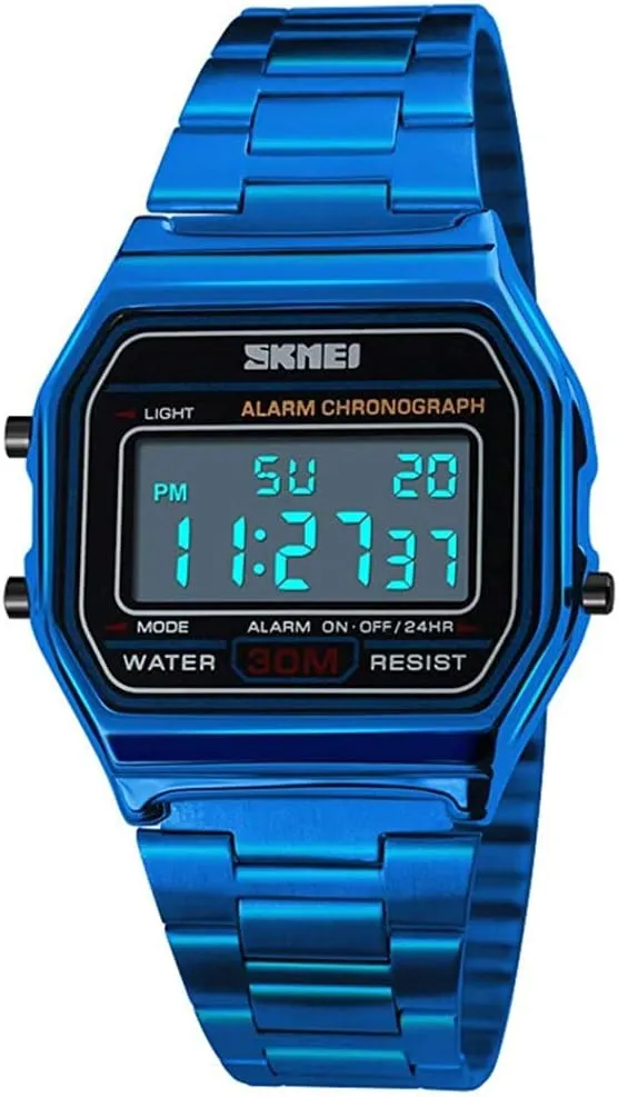 Women's Men's resume Watches Digital Multifunction Electronic Quartz 30M Waterproof Alarm Sport Stopwatch MASTOP 