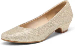 Women's rust solid orchid Mila Low Chunky Heel Pump Shoes DREAM PAIRS 