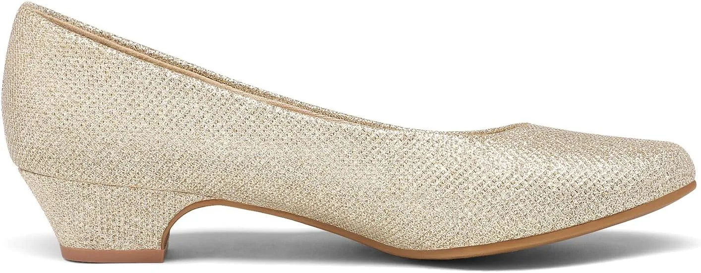 Women's rust solid orchid Mila Low Chunky Heel Pump Shoes DREAM PAIRS 
