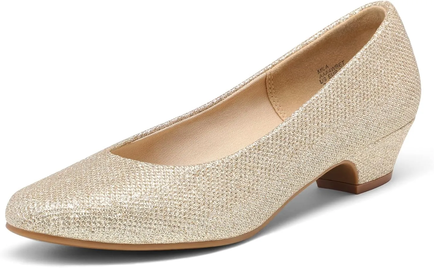 Women's rust solid orchid Mila Low Chunky Heel Pump Shoes DREAM PAIRS 