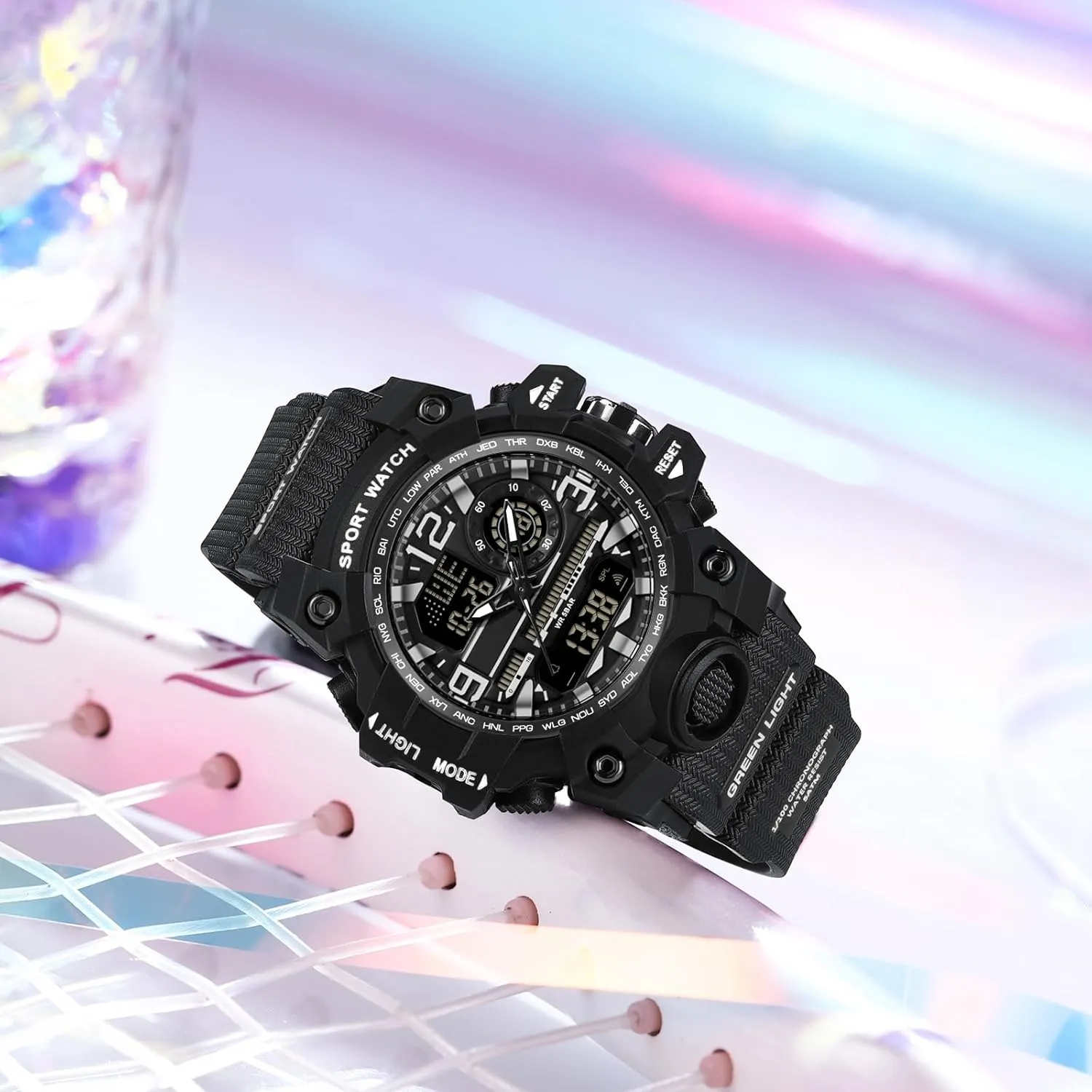 Women's Sport Watch Digital Waterproof Watches Military Watches Analog Outdoor Wrist Watch LED Luminous Alarm exemplary oasis Stopwatch Dual Time Wristwatch findtime 