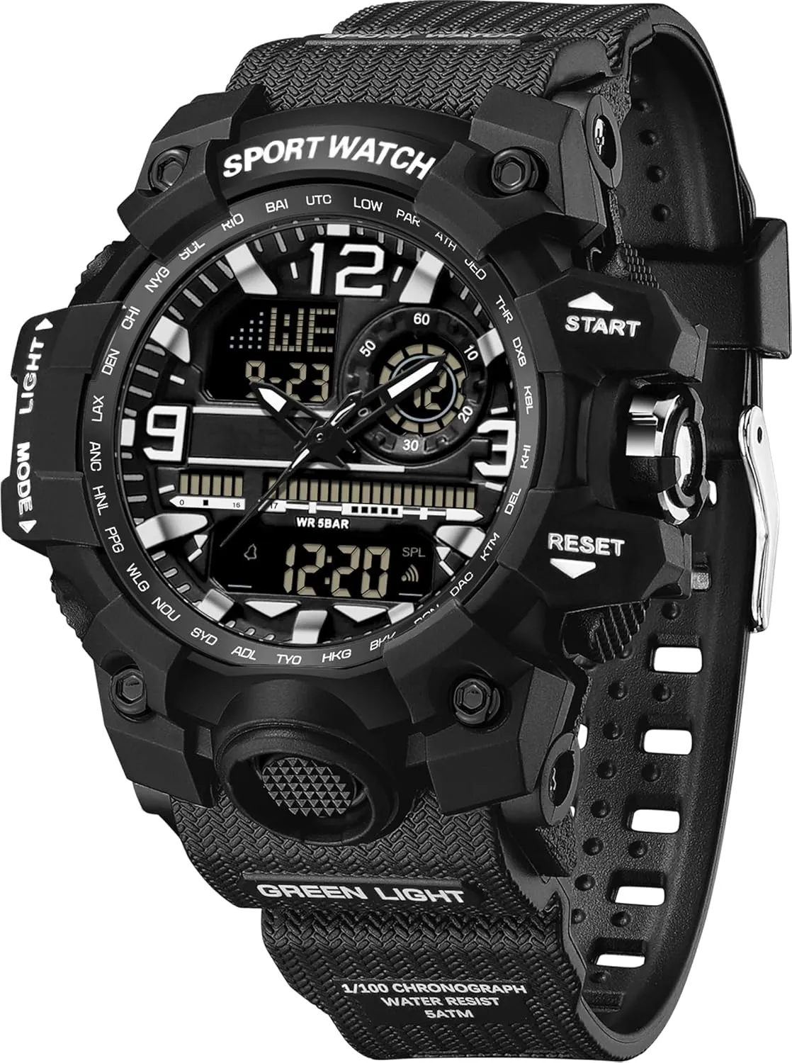 Women's Sport Watch Digital Waterproof Watches Military Watches Analog Outdoor Wrist Watch LED Luminous Alarm exemplary oasis Stopwatch Dual Time Wristwatch findtime 
