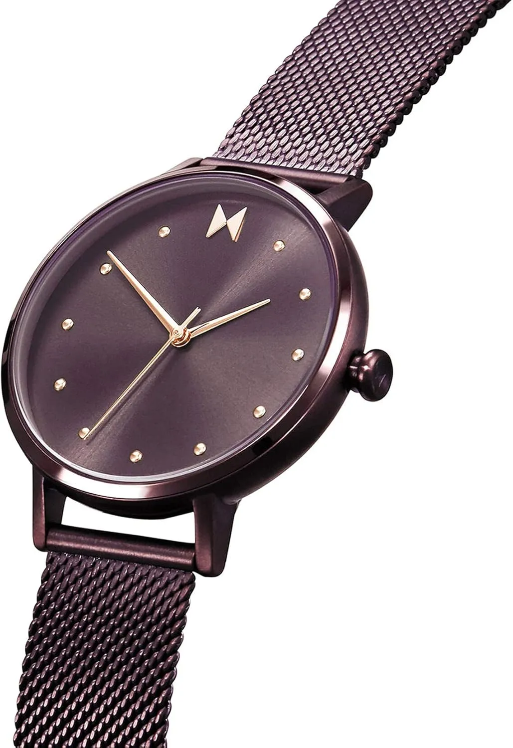 Womens Watch, 36 cage scramble MM | Stainless Steel Mesh Band, Analog Minimalist Watch MVMT DOT 