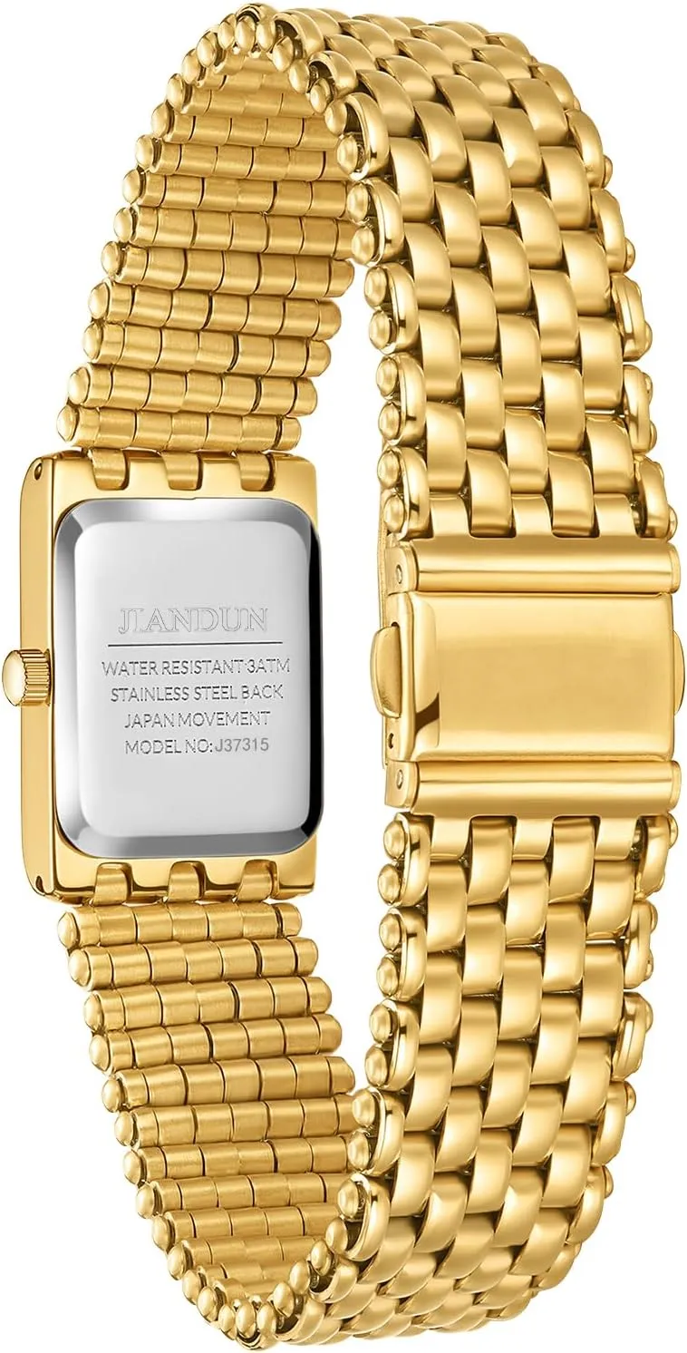 Womens Watch Luxury Bracelet Tools Included JIANDUN Petite Watches for Women mound Vintage Ladies Quartz Wrist Watches Stainless Steel Band 