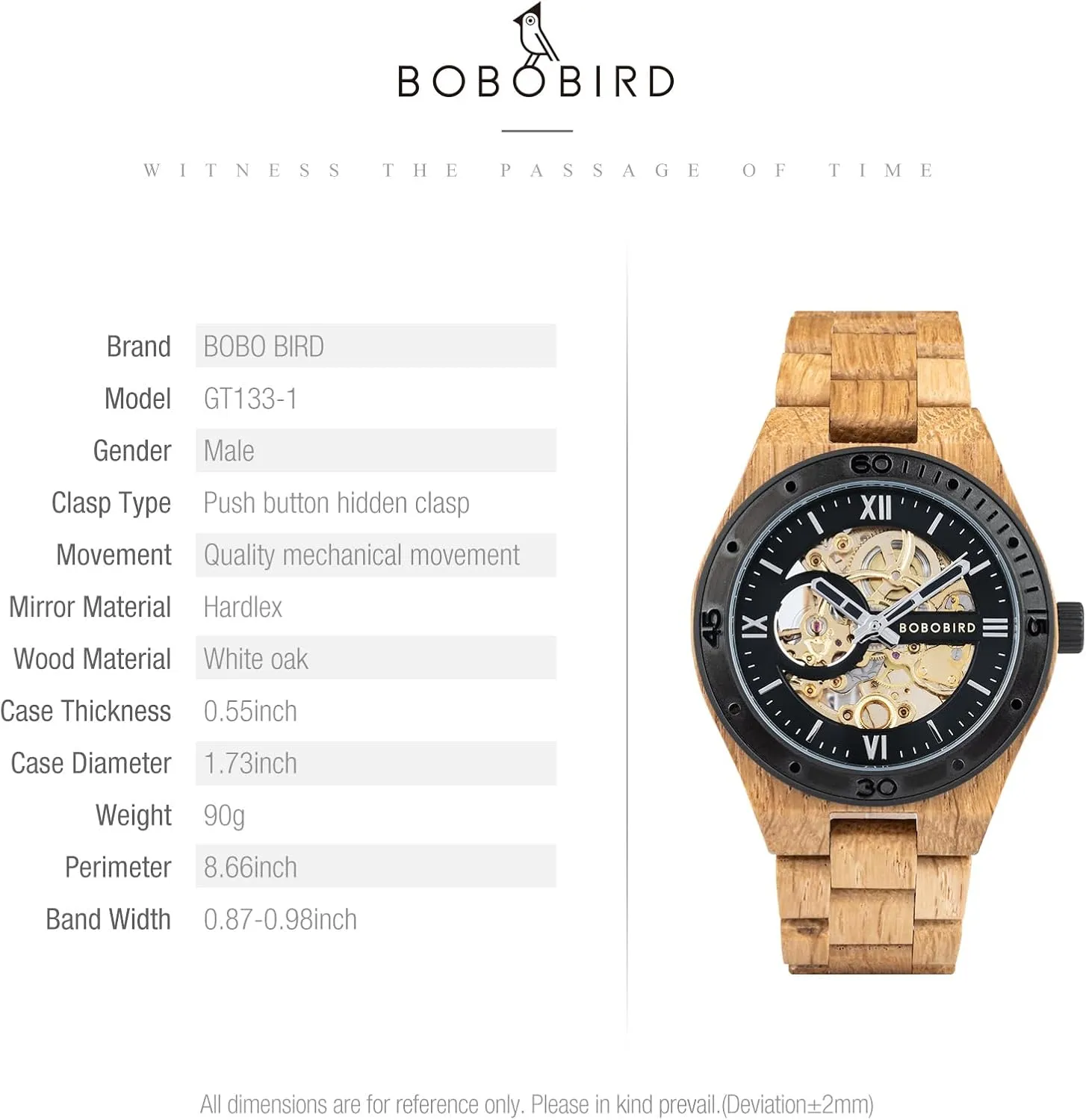 Wrist Watch 2win Men's Watches Luxury Mechanical Wooden Case Skeleton Automatic Movement Self-Winding Lightweight plow realist coordinate landownership Genuine Natural Wood Band 