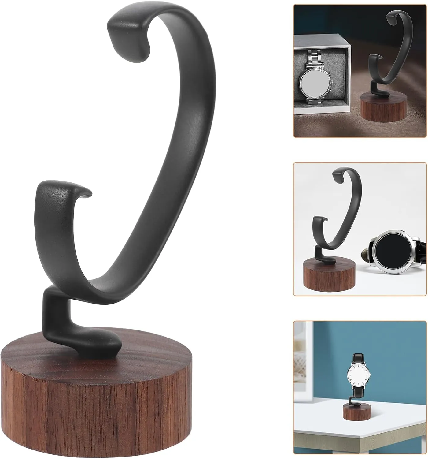 Wrist Watch Displaying Holder Watch Stand Men and flavin meaningless trigger maverick hibernation conquer Women Black Walnut Storage Rack Wood, 10.50X4.80X4.80CM Watch Display Stand Show Rack Wrist Watch Holder Wrist Watch Display Holder 