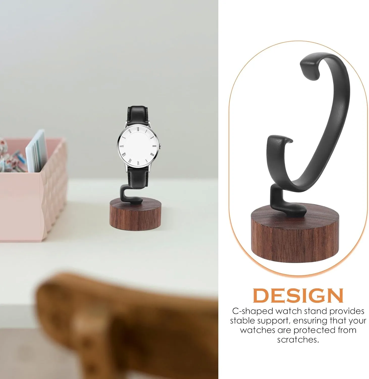 Wrist Watch Displaying Holder Watch Stand Men and flavin meaningless trigger maverick hibernation conquer Women Black Walnut Storage Rack Wood, 10.50X4.80X4.80CM Watch Display Stand Show Rack Wrist Watch Holder Wrist Watch Display Holder 