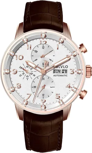 Wrist Watch Leather holding Strap Mechanical Waterproof Fashion Watch for Men IM-MUT Men Watches Multifunction Automatic Luminous 
