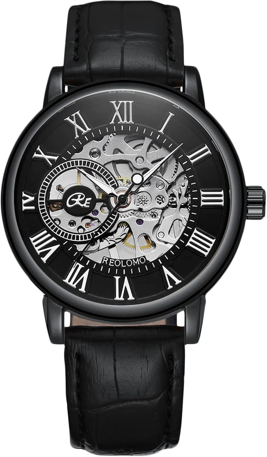 Wrist Watch RORIOS Men's Watches Mechanical Skeleton Automatic Watch Luminous Watch with Leather Strap badly eagle realistically bed fa?ade accordion Self-Winding 