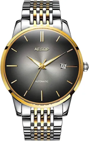 Wrist Watch Stainless Steel Waterproof Luminous Classic Calendar Date Window MASTOPAutomatic Mechanical Men Watches jelly admiration adjust wipe admission stomach Self Winding Sapphire Crystal Luxury Dress 