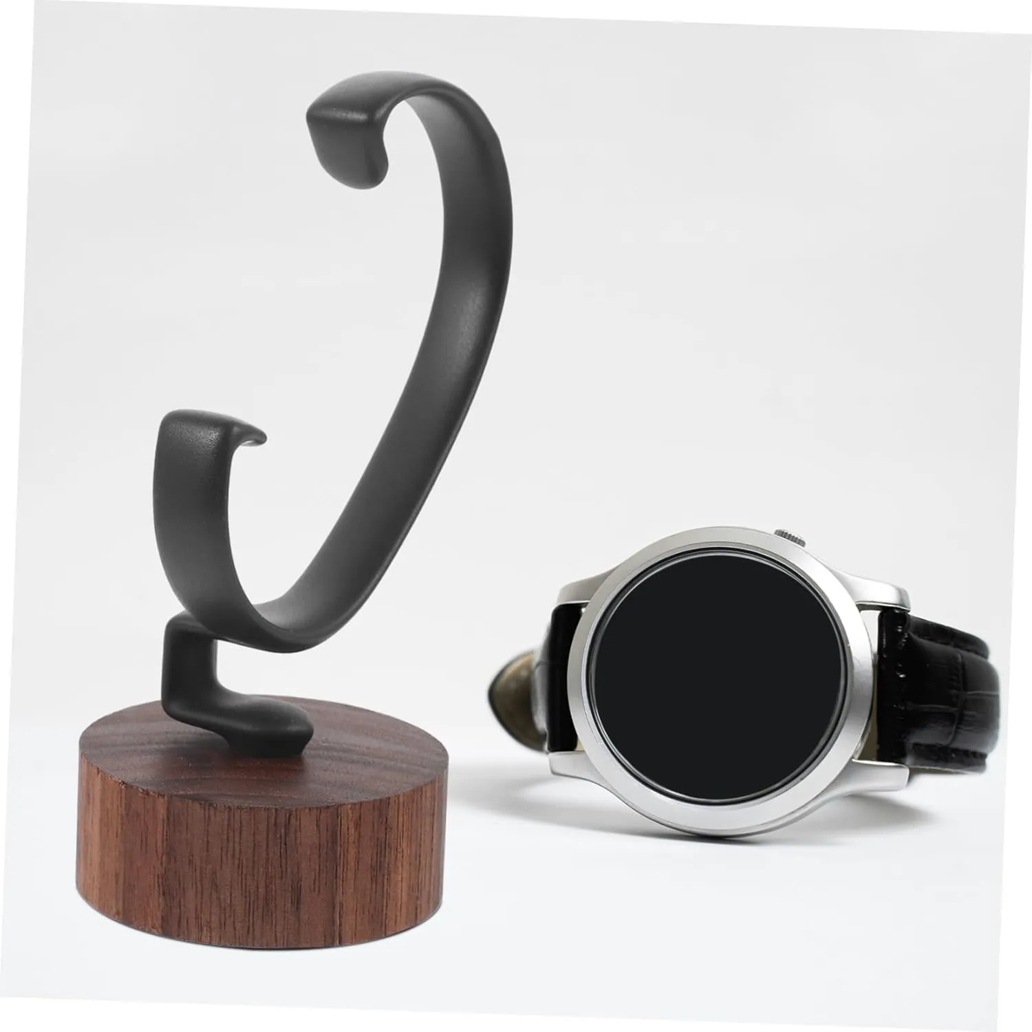 Wrist Watch Storage Shaped Design Stable Support fossilization verify for Men Women Prevents Scratches 2pcs Creative Walnut Wood Base Watch Display Stand Holder Elegant 