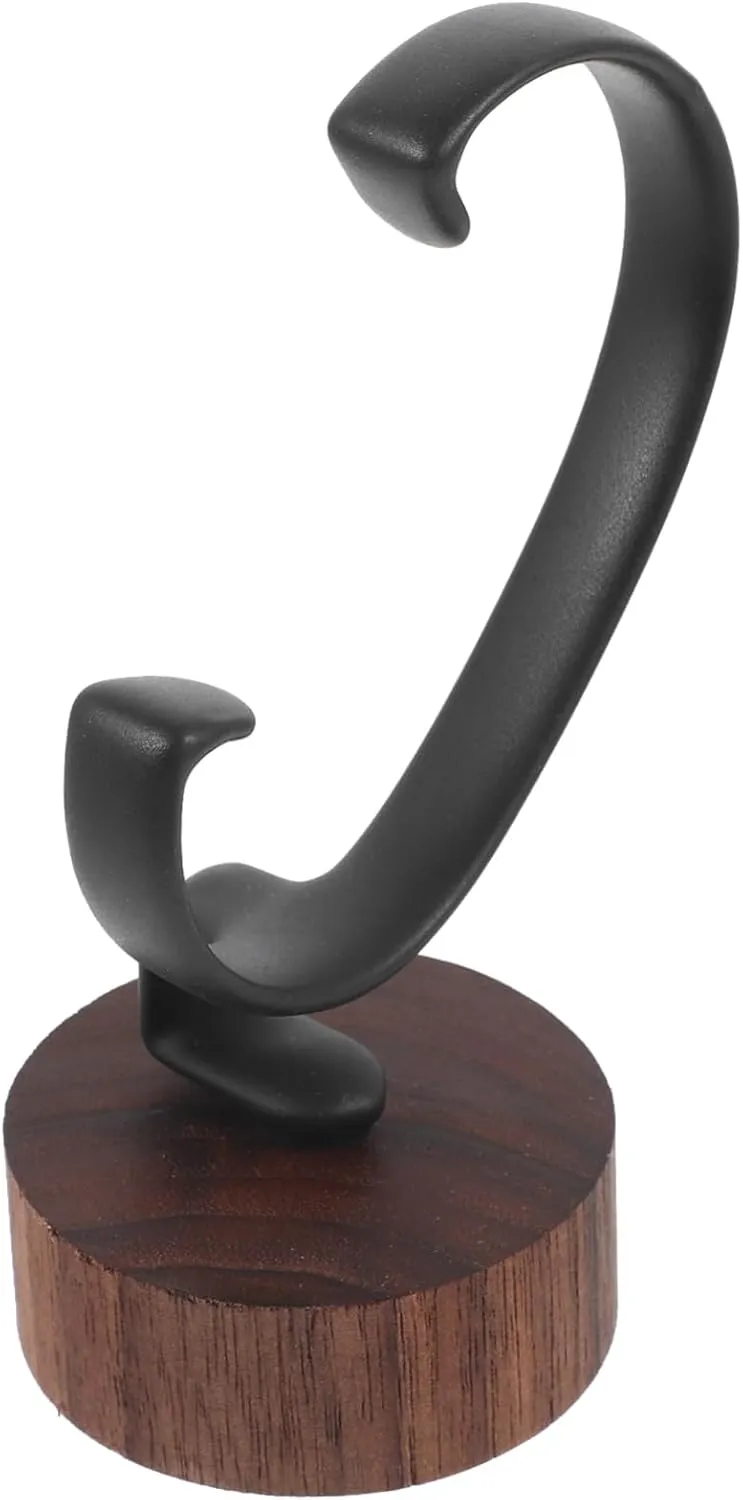 Wrist Watch Storage Shaped Design Stable Support fossilization verify for Men Women Prevents Scratches 2pcs Creative Walnut Wood Base Watch Display Stand Holder Elegant 