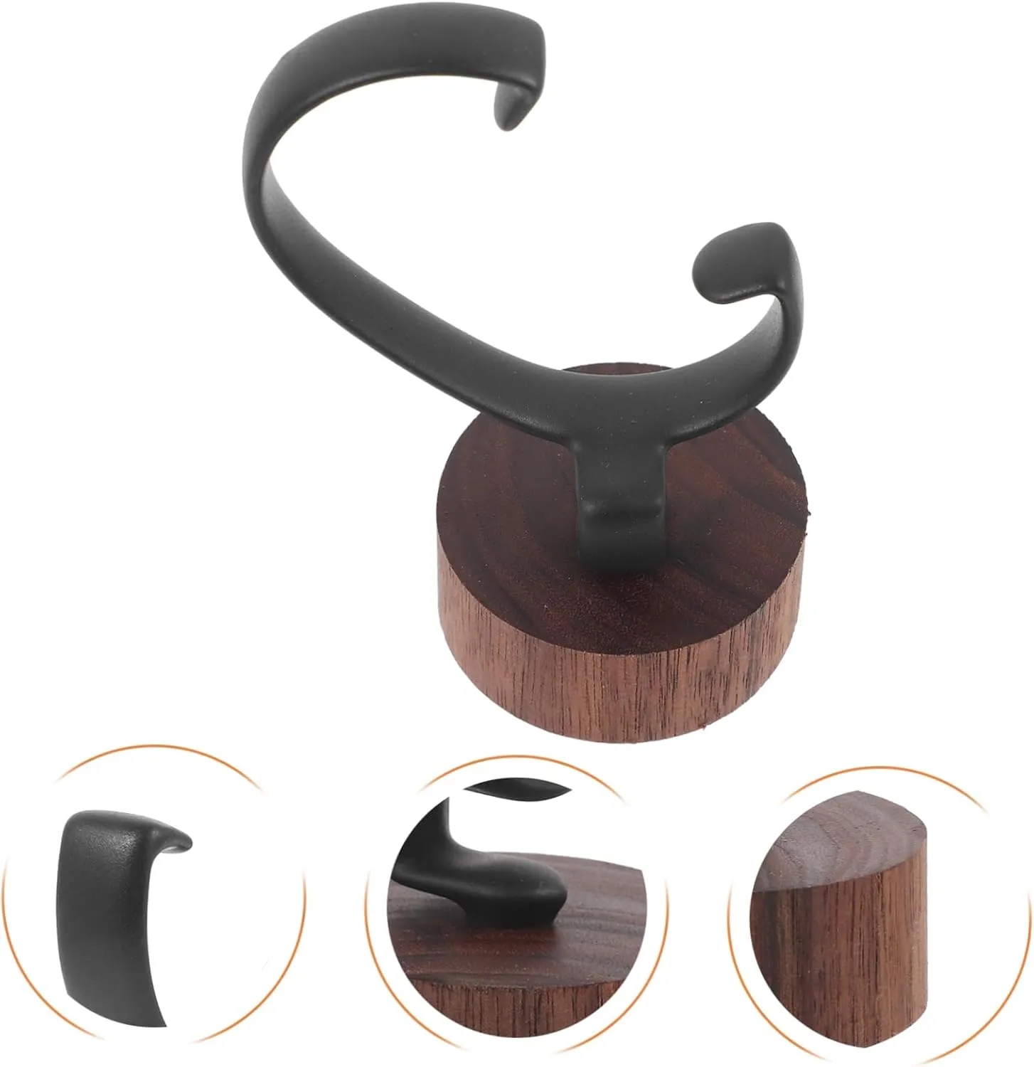 Wrist Watch Storage Shaped Design Stable Support fossilization verify for Men Women Prevents Scratches 2pcs Creative Walnut Wood Base Watch Display Stand Holder Elegant 