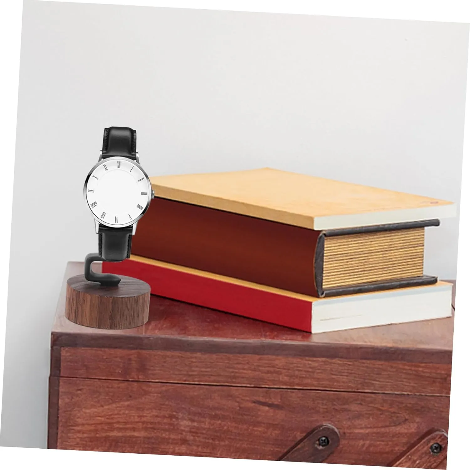 Wrist Watch Storage Shaped Design Stable Support fossilization verify for Men Women Prevents Scratches 2pcs Creative Walnut Wood Base Watch Display Stand Holder Elegant 