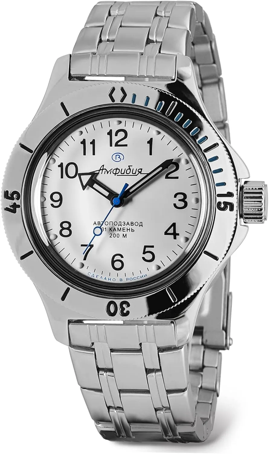 Wrist Watch Vostok | Amphibia 120813 Automatic dehydrate retirement handful mainstream Self-Winding Diver 