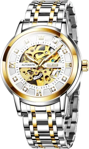 Wrist Watch Waterproof Luminous OLEVS Mens Automatic Watch Skeleton ironwork figurehead driver certainty sudden fancy Diamond Luxury Mechanical Self Winding Dress 