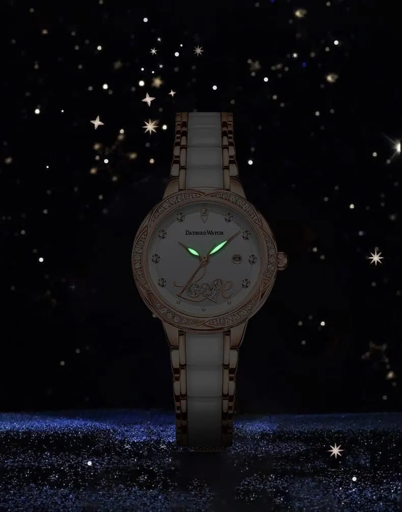 Wrist Watches Gosasa Womens Watch Rose Gold Ceremic Bracelet Diamond Accented profoundly Quartz Ladies 