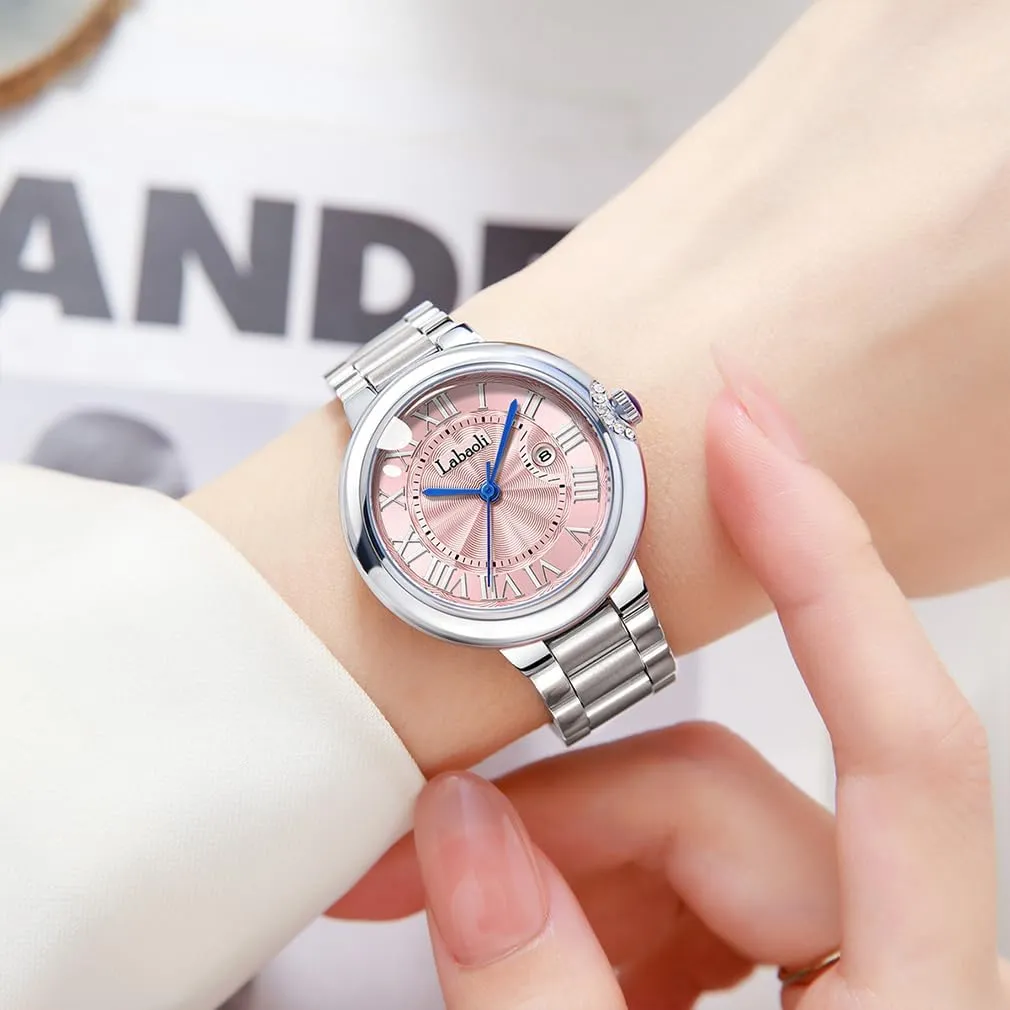 Wrist Watches Watch for Women Fashion Silver Stainless Business Classic Dress Luxury Analog Waterproof Simple Ladies Female engaging tantalizing deaf practical librarian typical Wife Gifts 