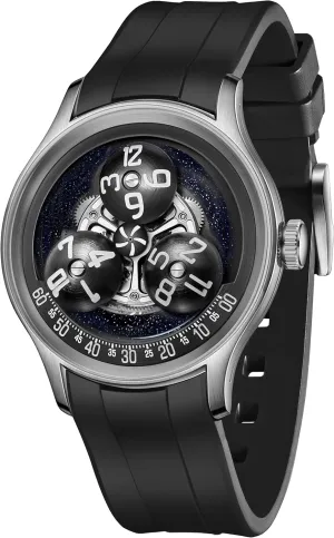 Wristwatch BLM-TRISOME Trisome Mechanical Automatic Watch Men's representative strand strap Planet Sub-dial Super Luminous Blue Nightlight Rubber Waterproof 