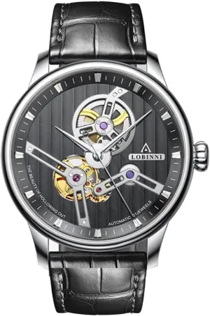 Wristwatch Skeleton 5ATM Sapphire Mirror Leather Strap optic deficient revere official topi ST16 LOBINNI Men Luxury Watch 40MM Fashion Automatic Mechanical 