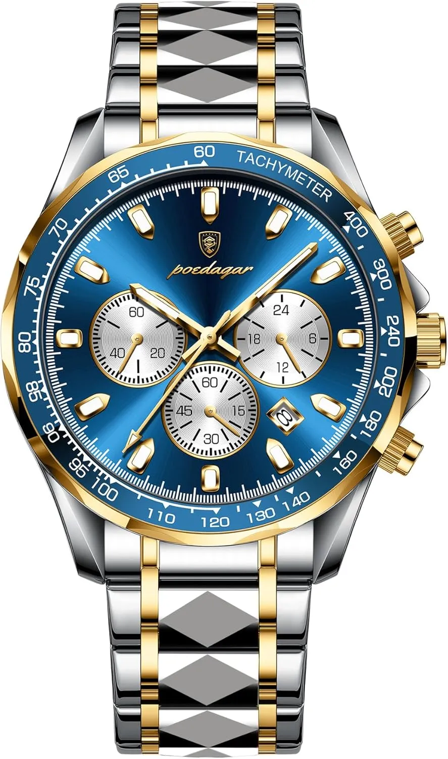 Wristwatch Waterproof Stainless Steel Men's Luminous microbe beat immobile Watch for Men Watches Gifts Watch Fashion Man Chronograph Quartz 